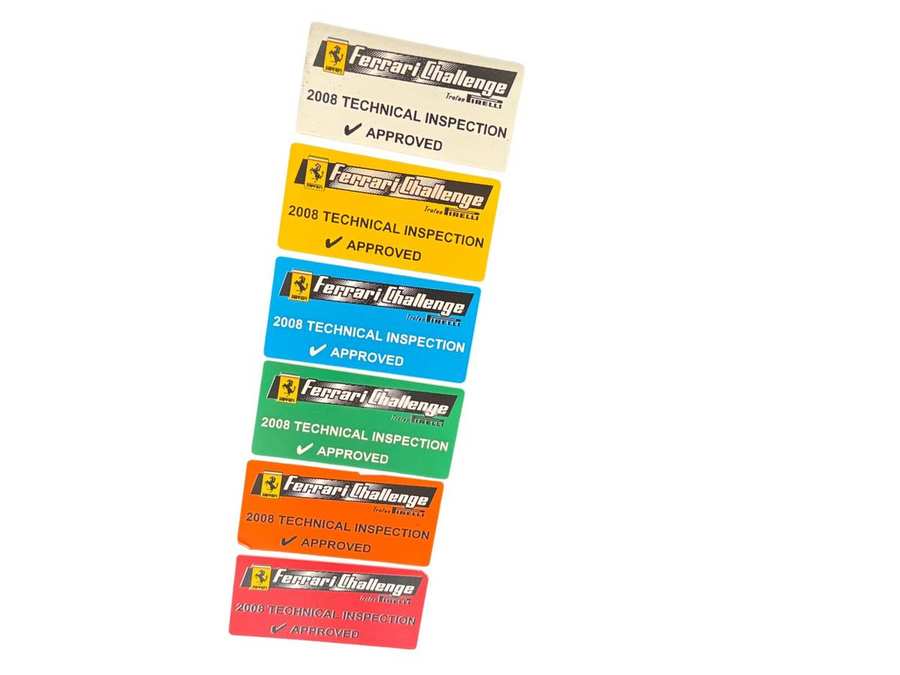F430 Challenge FIA inspection stickers